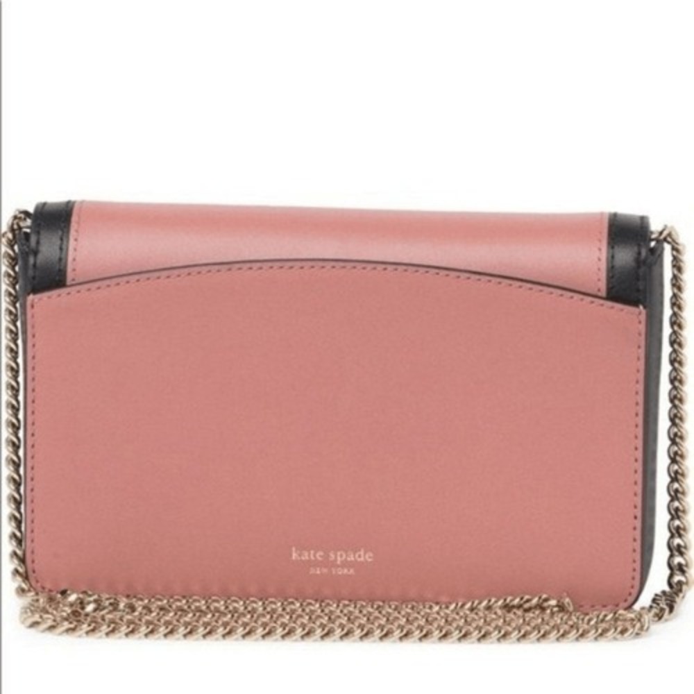 Kate Spade Gentle Panda Crossbody‎ Leather Wallet Bag, Pink/Black, NWT - Picture 6 of 16